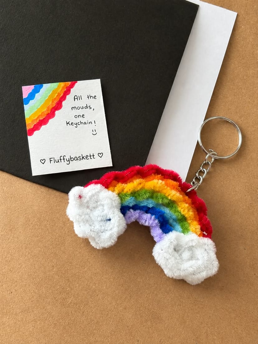 Rainbow Cloud Keychain - Image 1