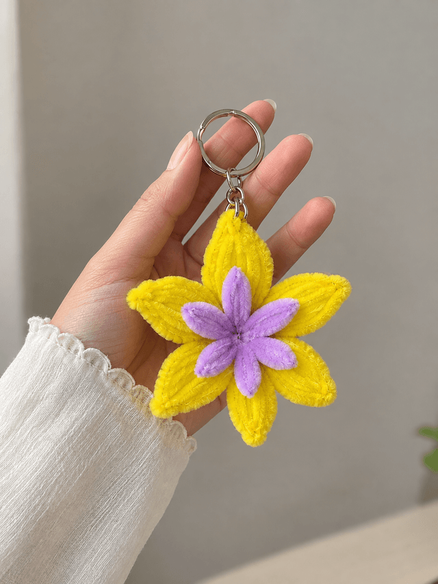 Sunshine Bloom Flower Keychain