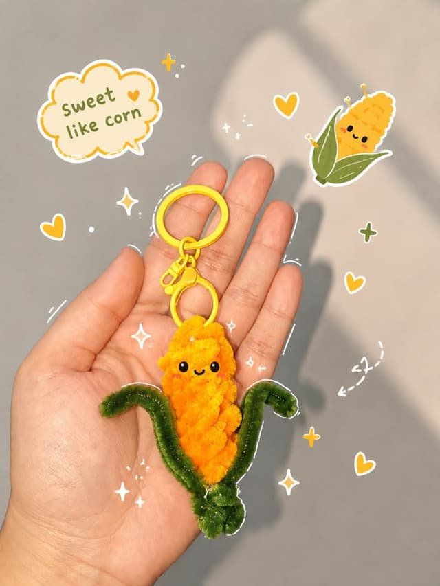 Sweet Corn Keychain