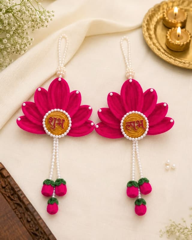 Royal Lotus Shubh Labh Door Hanging πΈ